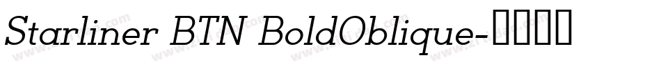 Starliner BTN BoldOblique字体转换